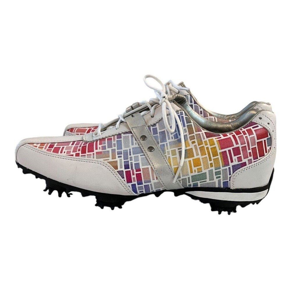 FootJoy LoPro Collection Golf Shoes Colorful Womens Lace Up Spike Stidded Size 7